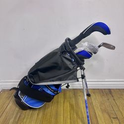 Free 🎁 with purchase New Golf Set 8-10 Years Old Children Golf Club 5-Piece Set, Blue & Black