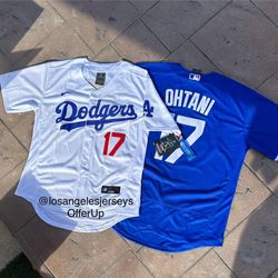 Ohtani Dodgers Jerseys White And Blue 