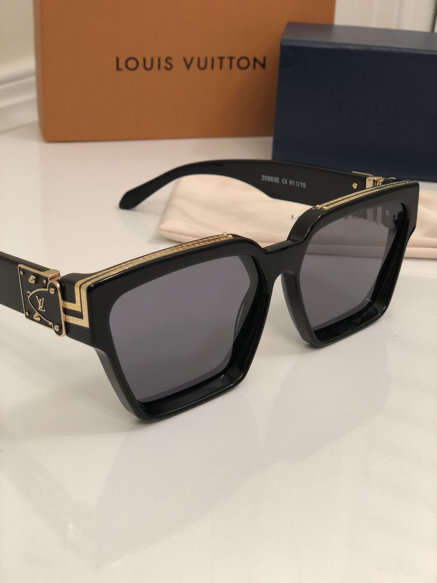 Louis Vuitton, Accessories, With Box Louis Vuitton Millionaire Black And Gold  Sunglasses