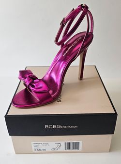 BcBGeneration Women's Hot Pink Open Toe Sandal Heels 8.5 New in Box