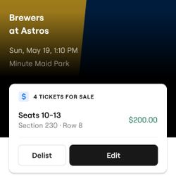 Astros VS Brewers May 19