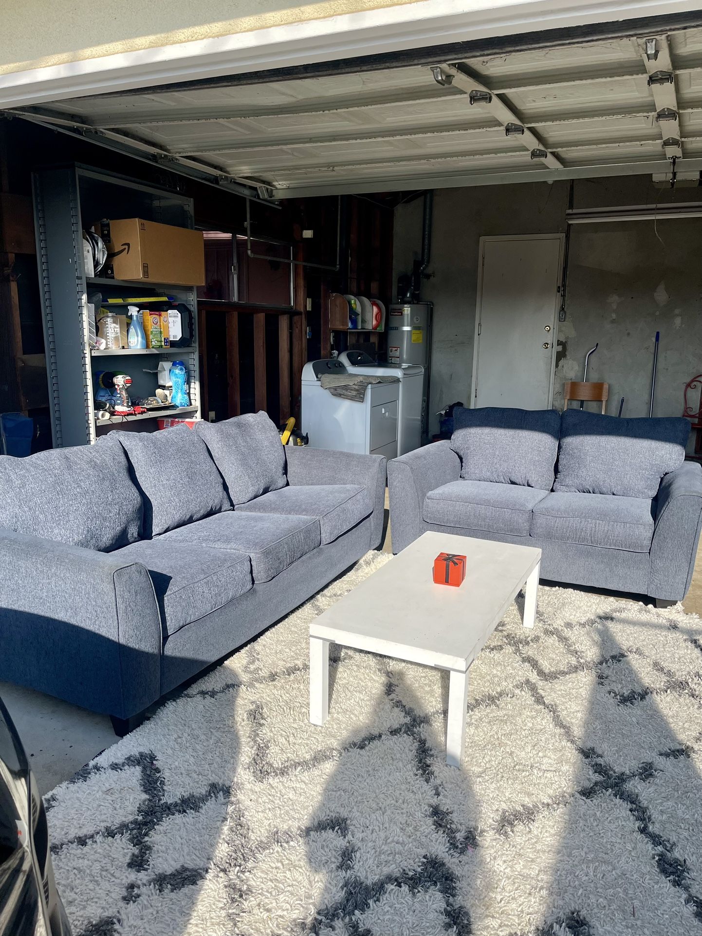 Blue Jean Couch Sofa Living Room Set