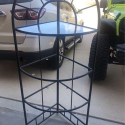 Black Glass Corner Shelf 