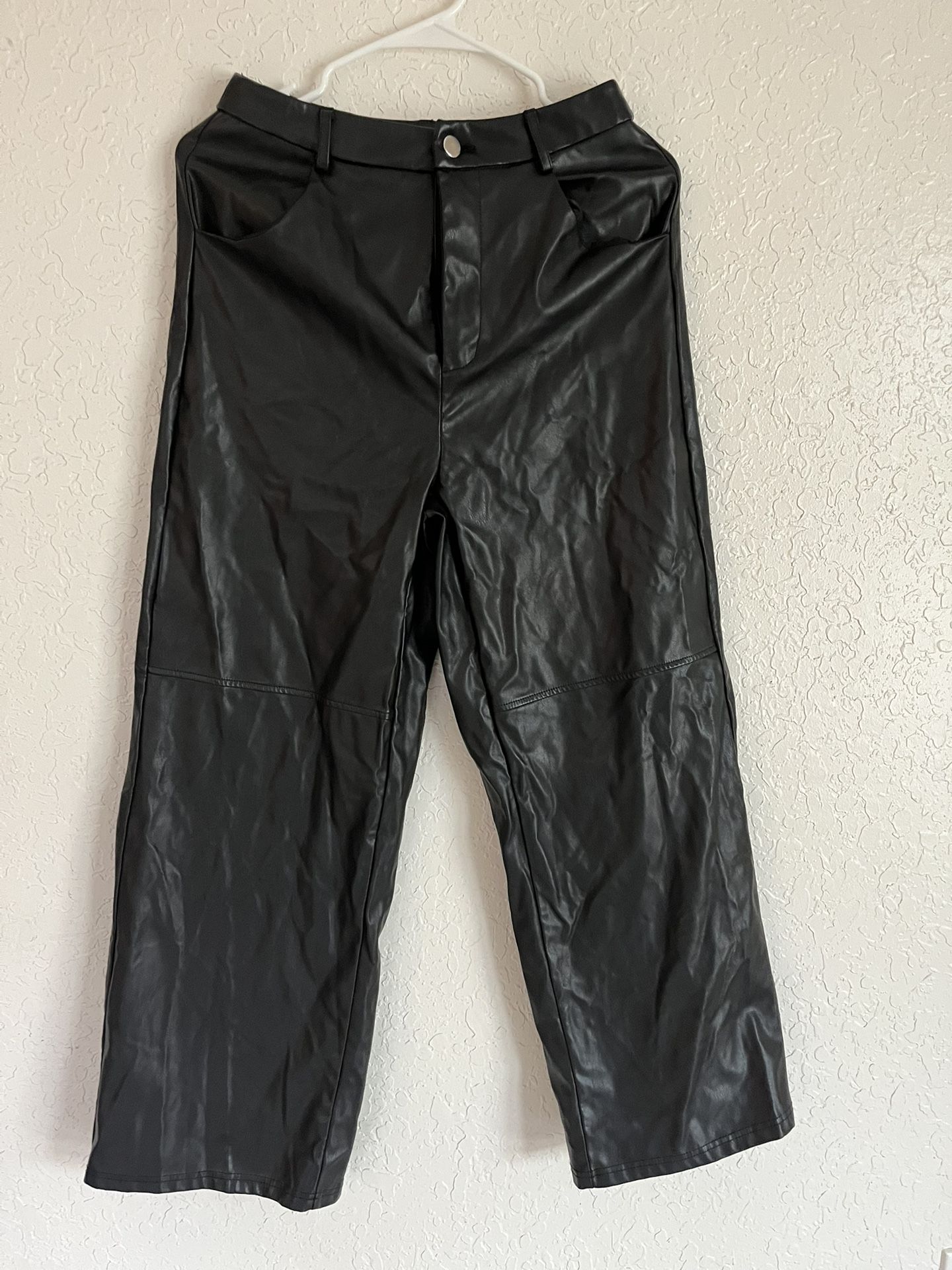 SHEIN Faux Lather Pants