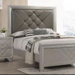 King Bed Frame And Nightstand Brand New!!
