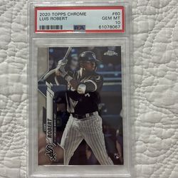 2020 Topps Chrome Luis Robert PSA 10