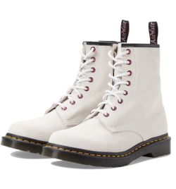 Dr. Martens 1460 White Bejeweled Leather Combat Boots
