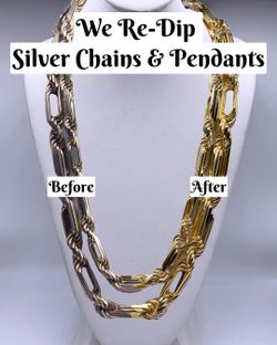 Need Your Chain Shine Again?  We Re -dip Silver Chain And Pendent.