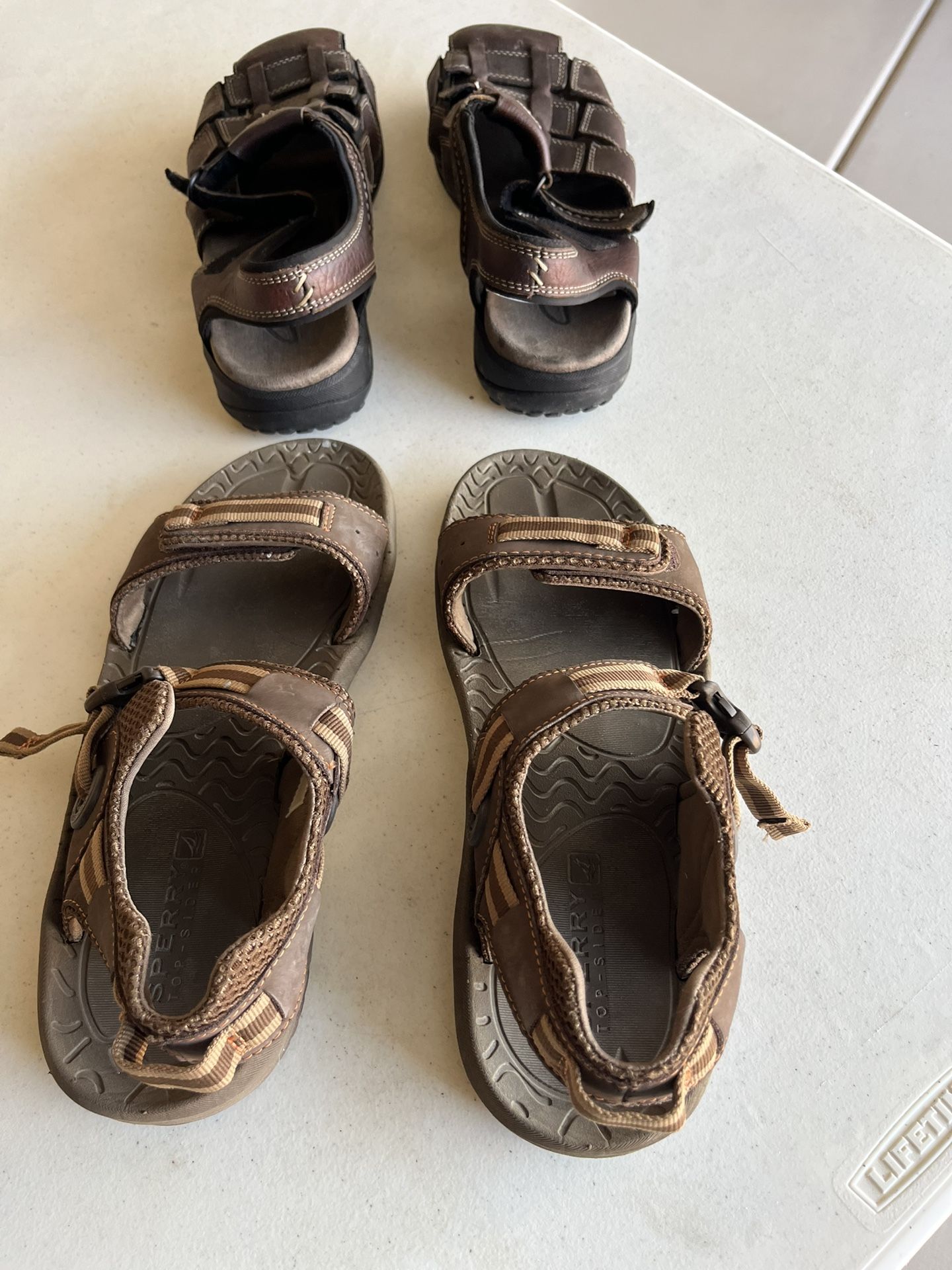 Leather Sandals - Hiking or Casual; 2 Pairs; Size 11