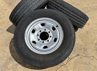 17” Ram 2500 wheels steel rims 8x6.5 Firestone HT LT245/70R17 70%