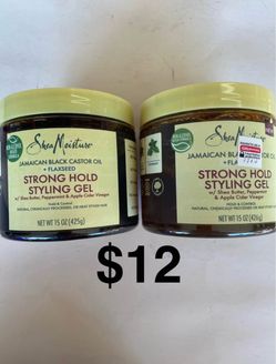 SheaMoisture Jamaican Black Castor Oil Strong Hold Styling Gel 2-Pack