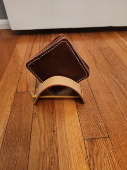 Leather Coasters With Stand