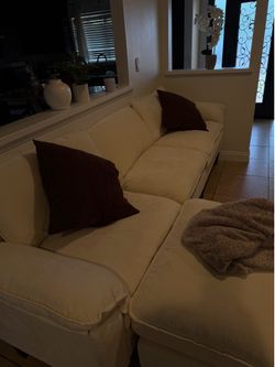 3 seater couch with ottoman