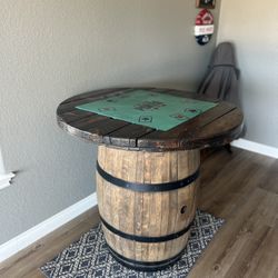 Whiskey Barrel Table