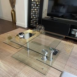 Coffee Table Glass 3 Way Motion