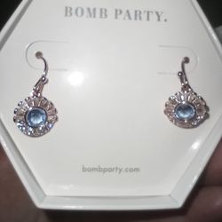 Lab Created Light Sapphire Earrings 