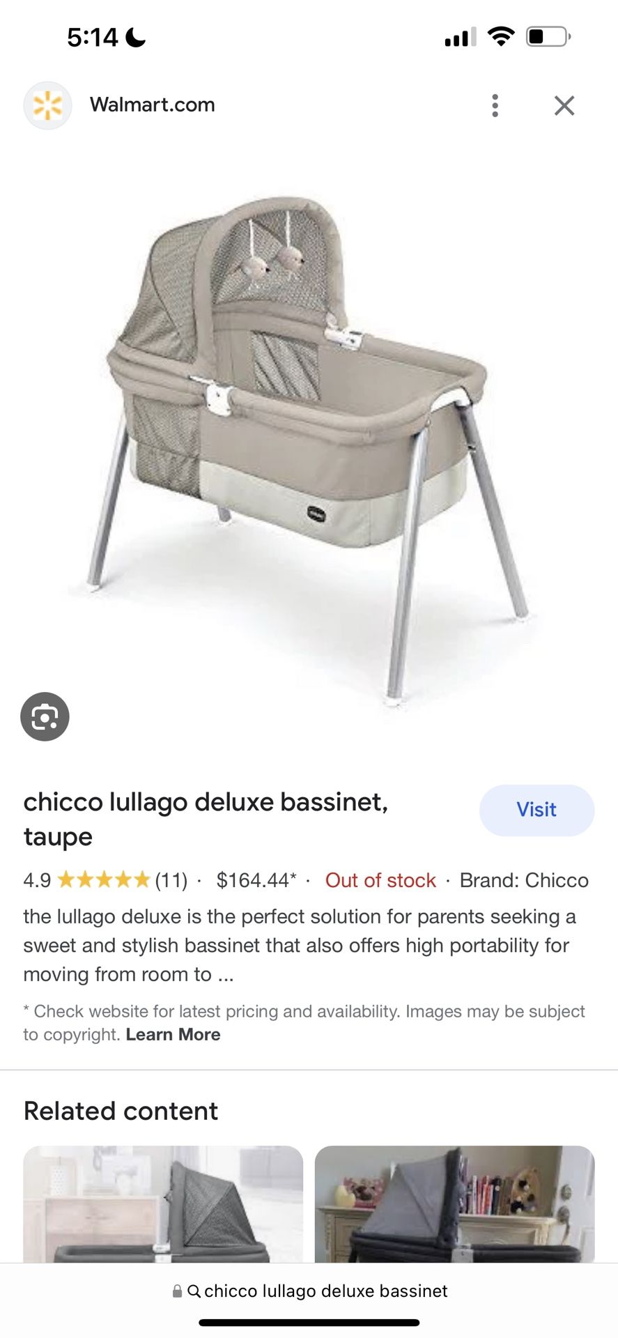 Chicco Lullago Deluxe Bassinet Nursery furniture Decor