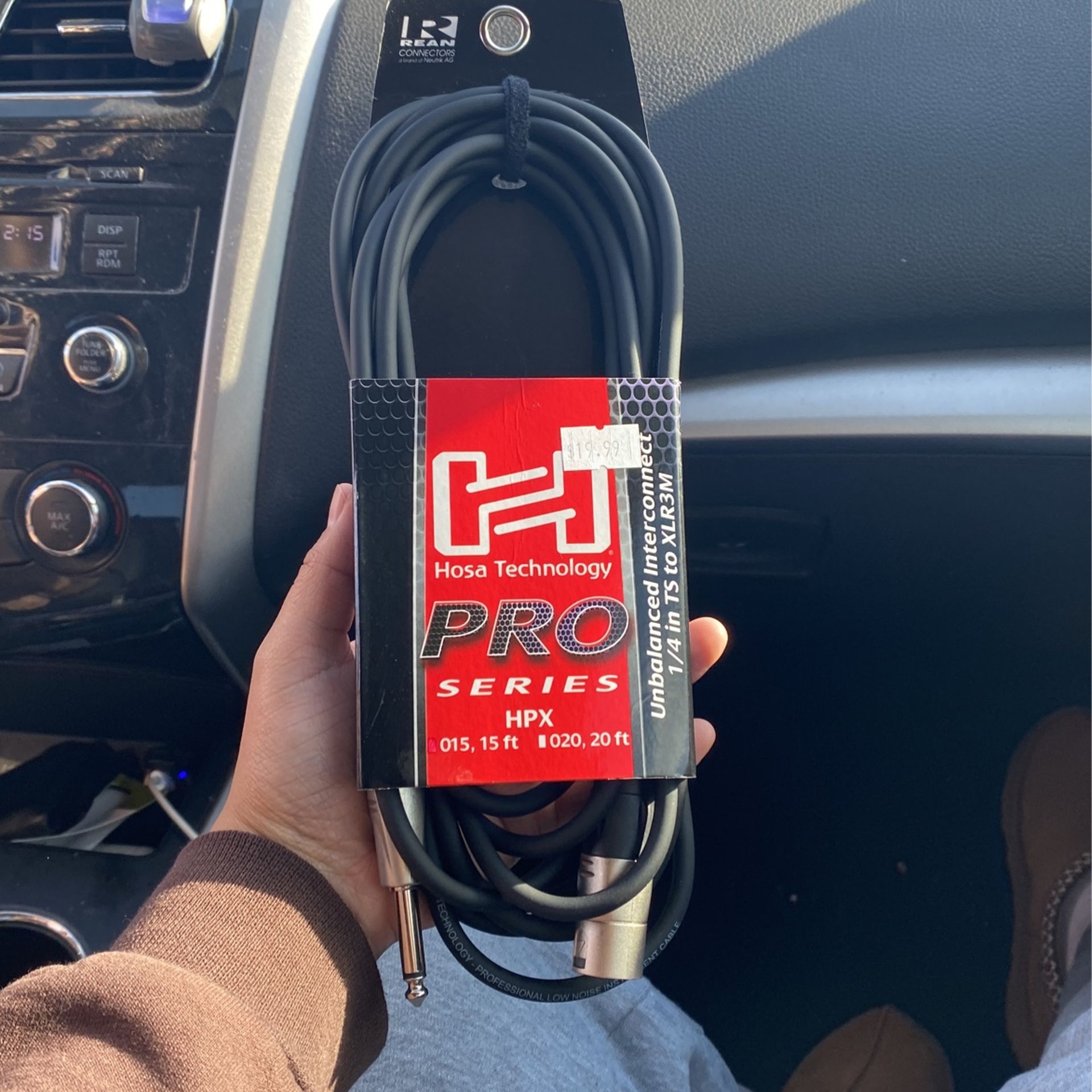 Unbalanced interconnect 1/4in tE To XLR3M