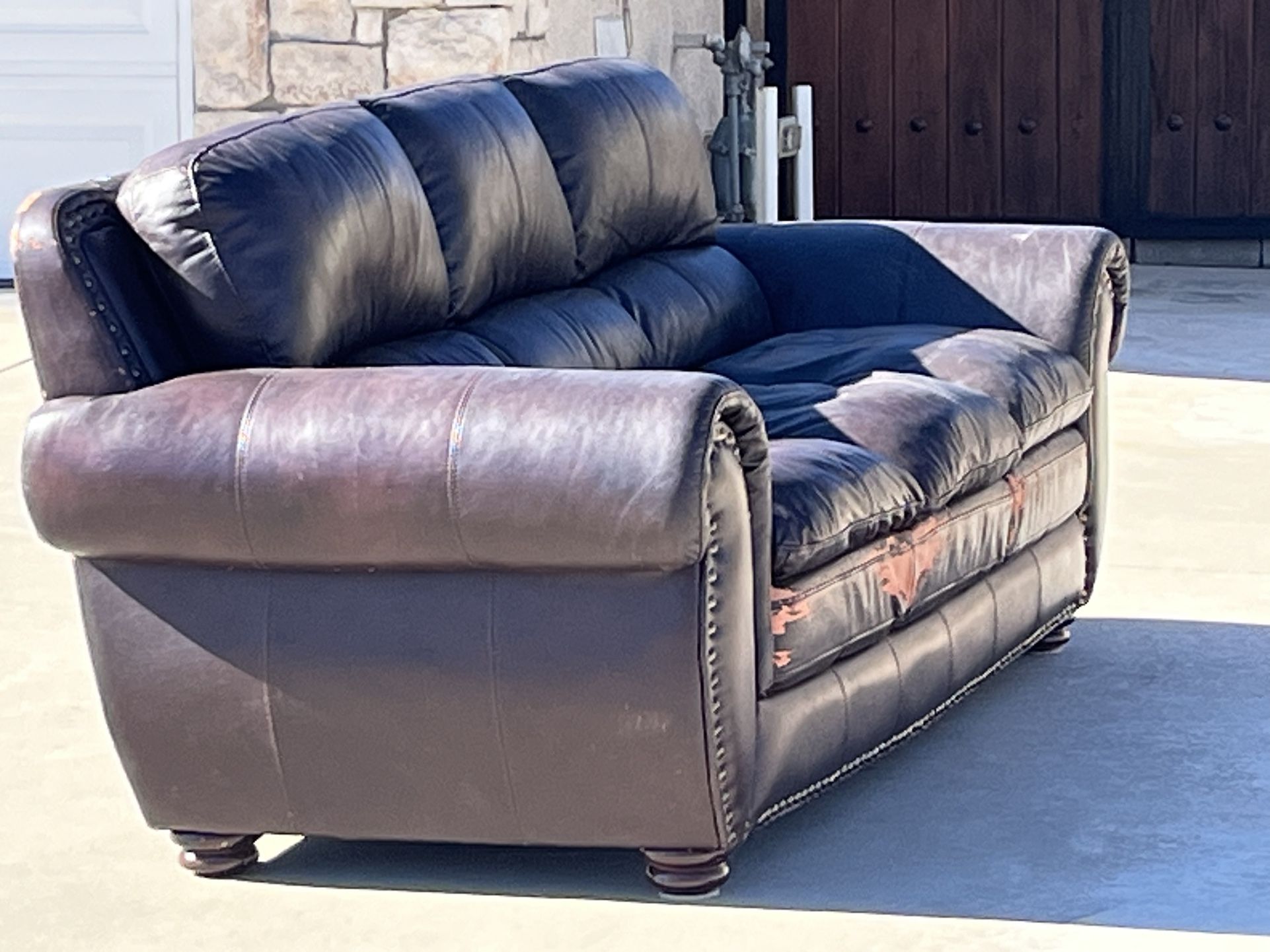 Free Brown Leather Couch 