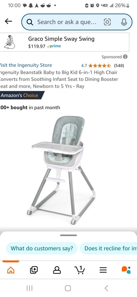 Brand New High Chair Inbox