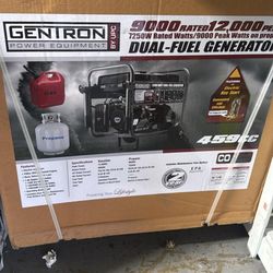 GENTRON DUAL FUEL 12000 WATTS  PORTABLE GENERATOR NEW 