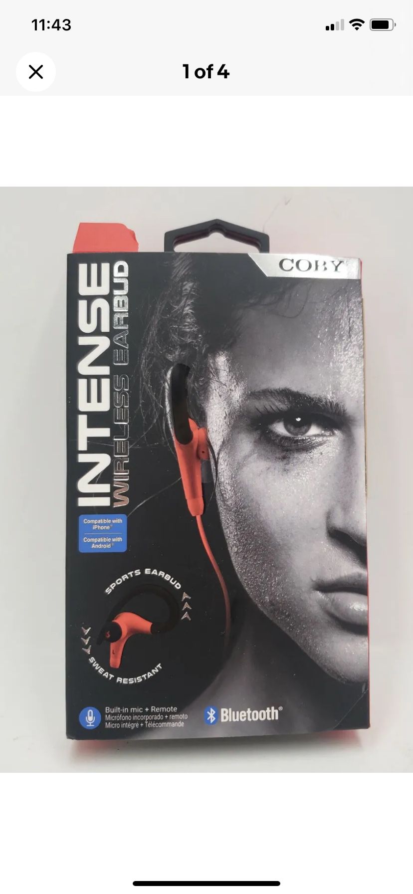 COBY INTENSE WIRELESS EARBUDS 