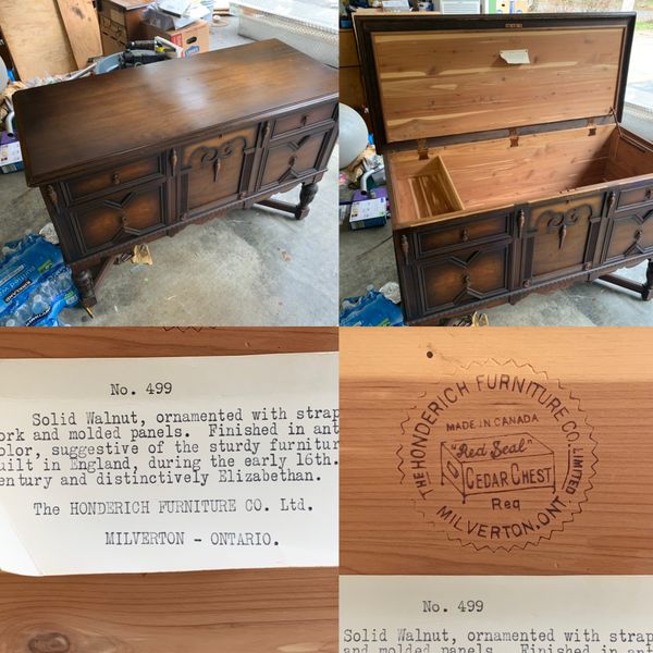 Authentic Antique Honderich Red Seal Cedar Chest for Sale in Puyallup
