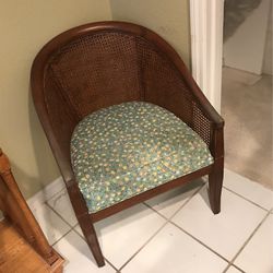 Wood And Cane Chair