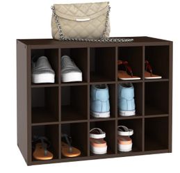 Shoe Shelf / Organizational Storage Dark Wood