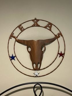 Texas Longhorn metal sign