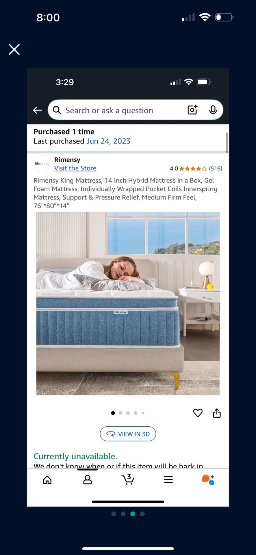 King Size Mattress And Platform Bed Frame