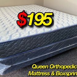 Queen Supreme Orthopedic Matres and boxspring