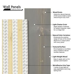 Solid Wood Wall Paneling | Peel & Stick | 19.5 sq ft 