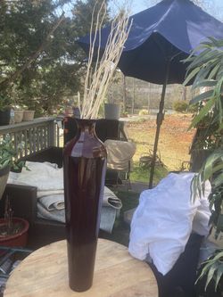 Decorative Vase With Artificial Plant And Lights