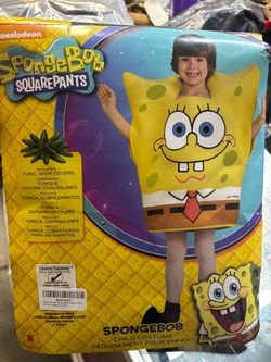 New, Kids SpongeBob kids costume. Fits sizes about 8-10 and 10-12