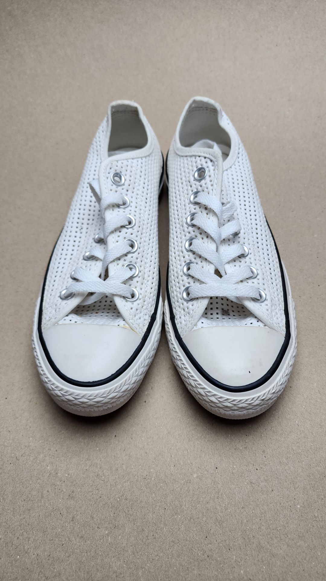 Converse Women's All-Star White Perforated Low-Top Sneakers Size 7