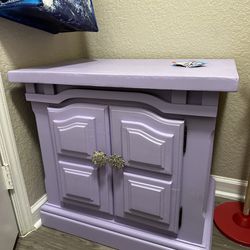 Gorgeous Restored Lavender Side Table