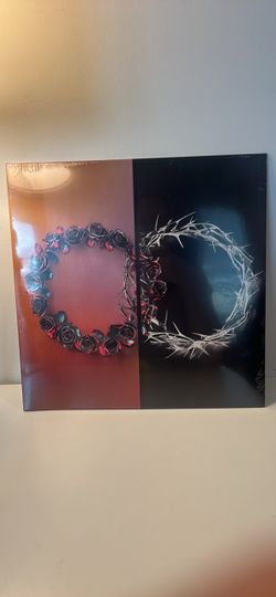 Vinyl Record Album with Rose and Thorn Artwork