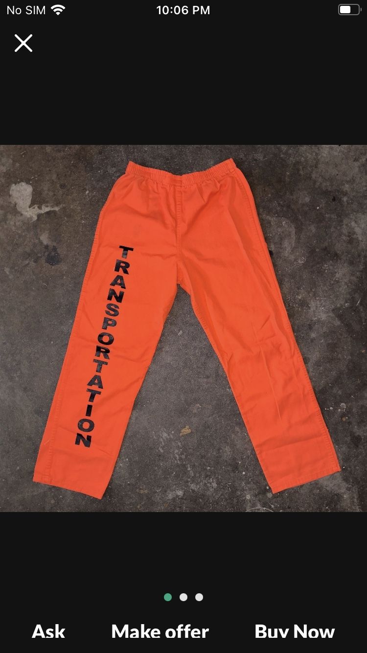 Vintage Transportation Jail House Pants 