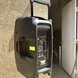 Portable Speaker With Microphone & 15” Woofer 