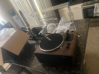 XJ-HOME XJ-H01 Bluetooth Vinyl Record Player 33/45RPM AT-3600L – Open Box