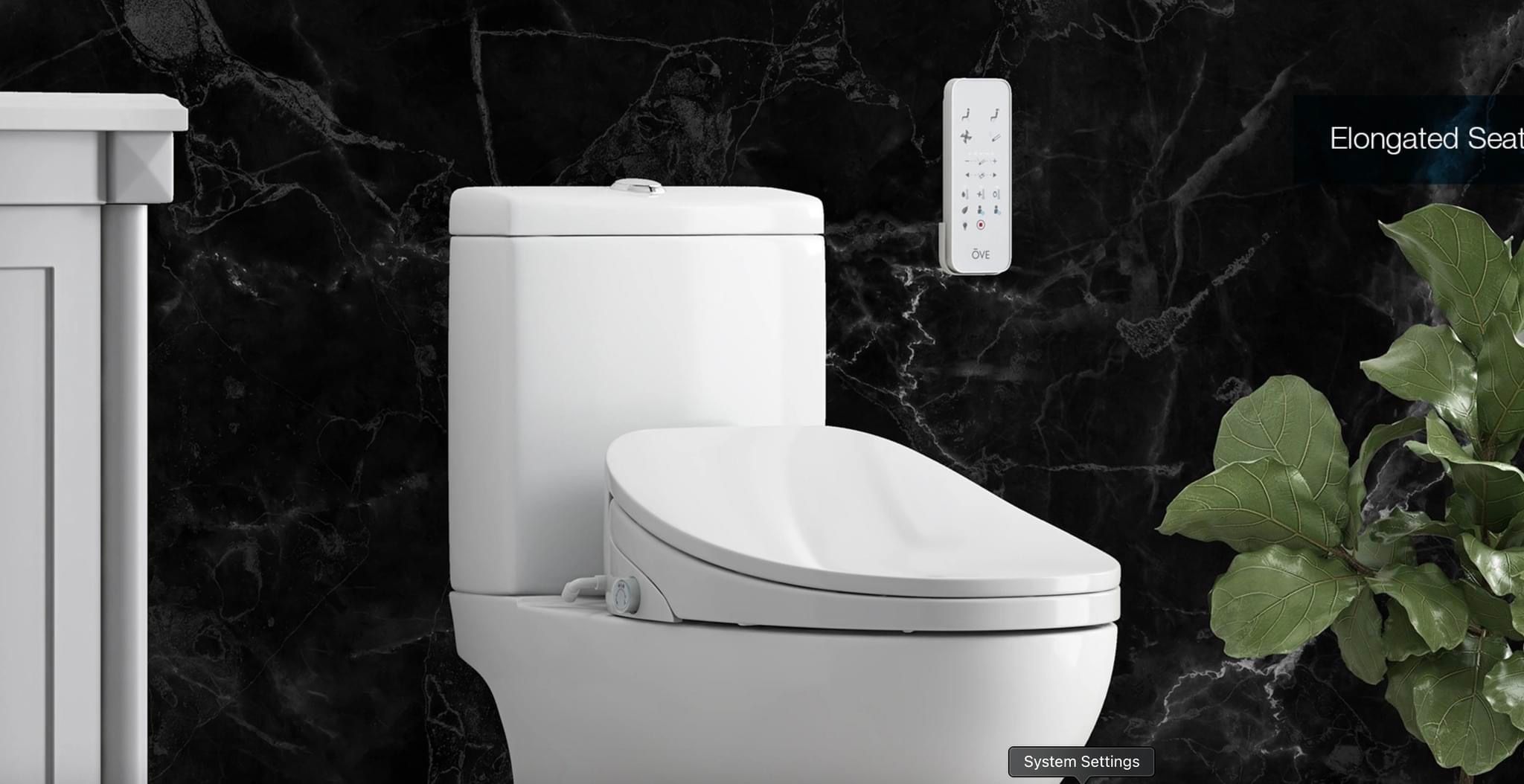 OVE Decors Enlight Smart Bidet Toilet Seat with Remote Control(NEW)