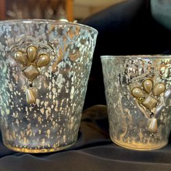 3 Large And 3 Small - Silver Candle Holders