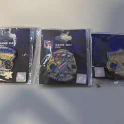 Los Angeles Rams Game Day Pins. 
