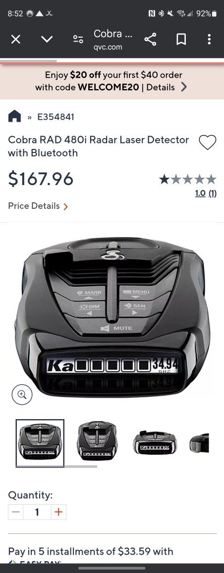 Used Radar DETECTOR