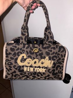 Coach New York Leopard Print Mini Tote Bag