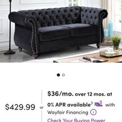Feinstein 67.6'' Velvet Loveseat