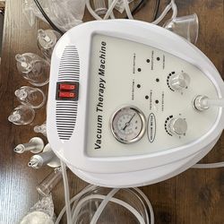 Working vacuum therapy machine