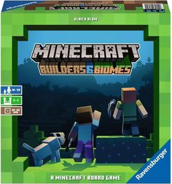► Minecraft Ravensburger: Builders & Biomes - Engaging Strategy Board Game Great Christmas Xmas Gift Enthusiasts