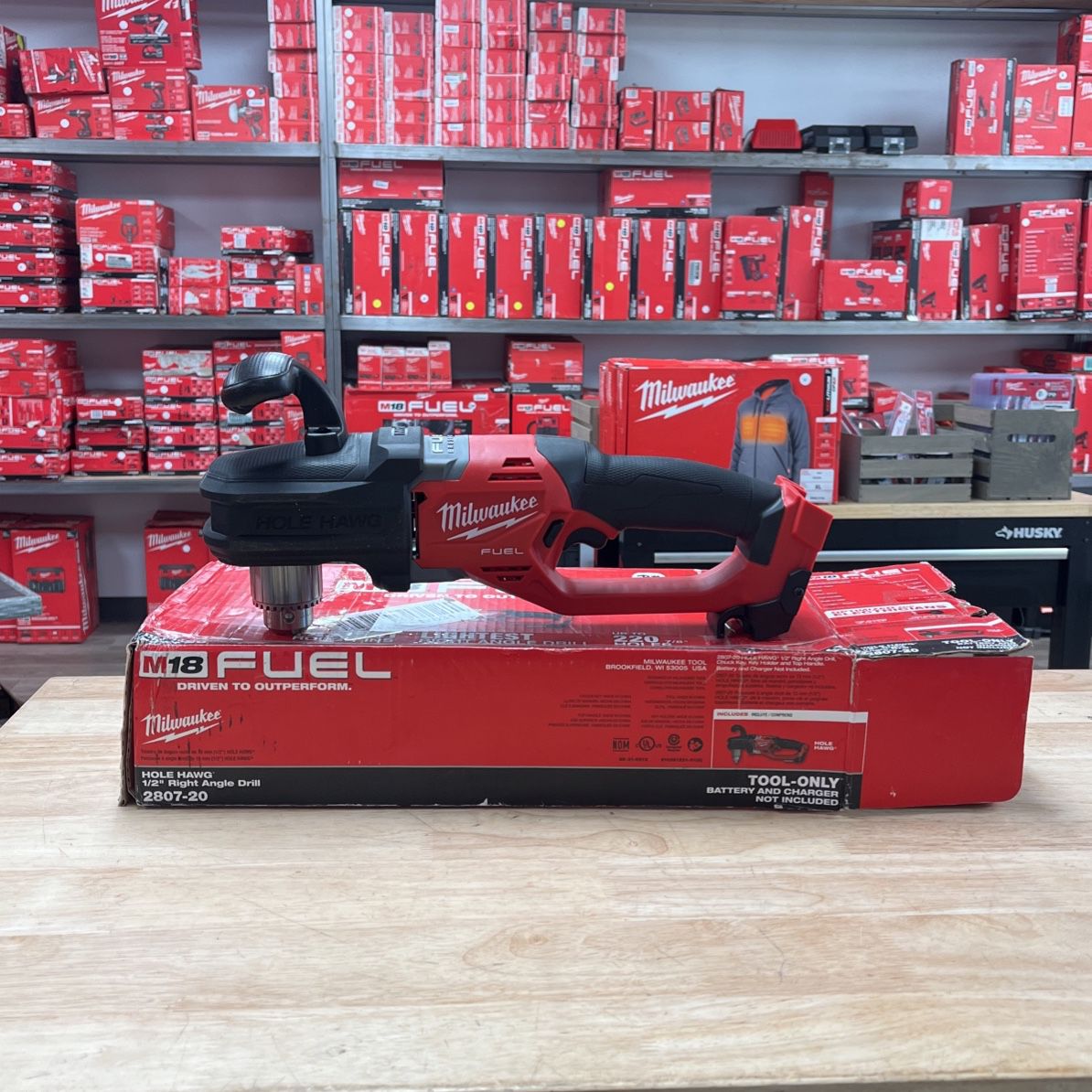 Milwaukee M18 FUEL GEN II 18V Lithium-Ion Brushless Cordless 1/2 in. Hole Hawg Right Angle Drill (Tool-Only) 215